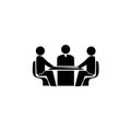 Business meeting logo icon vector