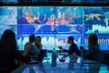 Business Meeting in a Modern Control Room