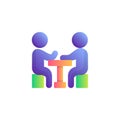 Business, meeting, people flat icon Royalty Free Stock Photo