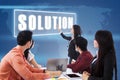 Business meeting with presentation a solution Royalty Free Stock Photo