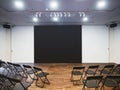 Business meeting room empty Seats with Blank presentation screen Royalty Free Stock Photo