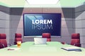 Business meeting room in office cartoon vector Royalty Free Stock Photo