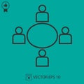 Business meeting simple isolated vector icon Royalty Free Stock Photo