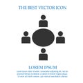 Business meeting simple isolated vector icon eps 10 Royalty Free Stock Photo