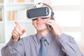 Business meeting with virtual reality headset Royalty Free Stock Photo