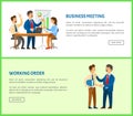 Business Meeting and Working Order Boss Gives Info