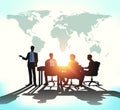 Business meeting with worldmap Royalty Free Stock Photo