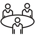 Business Meetings, Training line isolated vector icon can be easily modified and edit