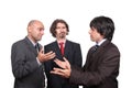 Business men debating Royalty Free Stock Photo