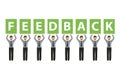 Business men with feedback singpost Royalty Free Stock Photo