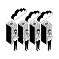 business men group team and database server cloud storage Royalty Free Stock Photo