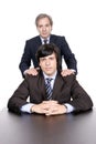 Business men portrait, father and son