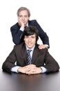 Business men portrait, father and son