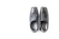 Business Men`s Black Leather Shoe isolated on White Background Royalty Free Stock Photo