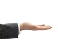 Business men's hand with the palm up with clipping path