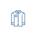 Business men shirt line icon concept. Business men shirt flat  vector symbol, sign, outline illustration. Royalty Free Stock Photo