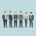 Business men team Concept of Group People. Vector flat.