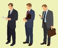 Business men waiting in queue Royalty Free Stock Photo