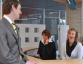 Business men waiting at reception Royalty Free Stock Photo