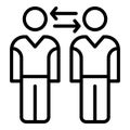 Business mentor icon, outline style