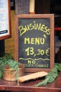 Business Menu Blackboard Royalty Free Stock Photo