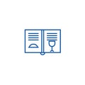 Business menu line icon concept. Business menu flat vector symbol, sign, outline illustration.