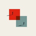 Business merger and acquisition abstract vector concept. Symbol of negotiation, opportunity. Minimal Illustration.