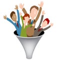 Business Merger Funnel Icon