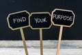 Business message FIND YOUR PURPOSE