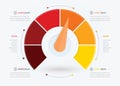 Business meter or business indicator, infographic design template for brochure, web or presentation with. Abstract