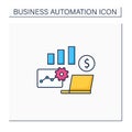 Business metrics color icon