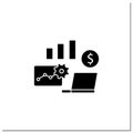 Business metrics glyph icon