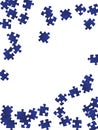 Business mind-breaker jigsaw puzzle dark blue Royalty Free Stock Photo