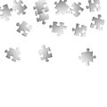 Business mind-breaker jigsaw puzzle metallic Royalty Free Stock Photo
