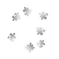 Business mind-breaker jigsaw puzzle metallic Royalty Free Stock Photo