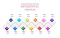 infographic design template twelve colorful elements