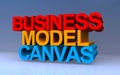business model canvas on blue Royalty Free Stock Photo