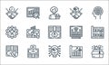 business model canvas line icons. linear set. quality vector line set such as quality, innovation, utilities, growth, revenue,