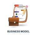 Business Model icon. 3d illustration from digitalization collection. Creative Business Model 3d icon for web design Royalty Free Stock Photo