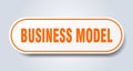 business model sign. rounded isolated button. white sticker Royalty Free Stock Photo
