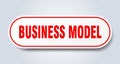 business model sign. rounded isolated button. white sticker Royalty Free Stock Photo