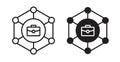 Business Modeling thin line icon set