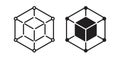 Business Modeling thin line icon set