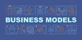 Business models navy word concepts banner