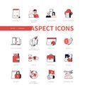 Business - modern line design style icon set