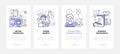 Business - modern line design style web banners