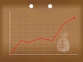 Business money graph Royalty Free Stock Photo