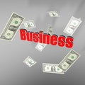 Business money rain Royalty Free Stock Photo