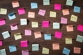 Business and motivational words on sticky notes Royalty Free Stock Photo