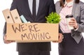 Business moving in office Royalty Free Stock Photo